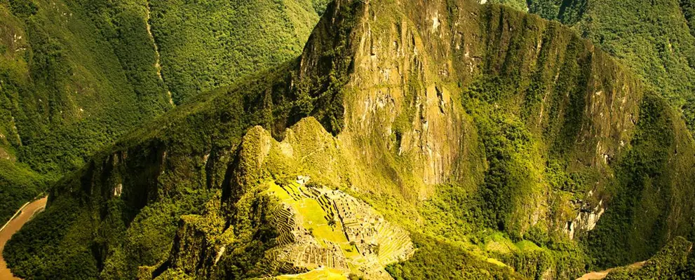 Birds eye view of Machu Picchu, Peru